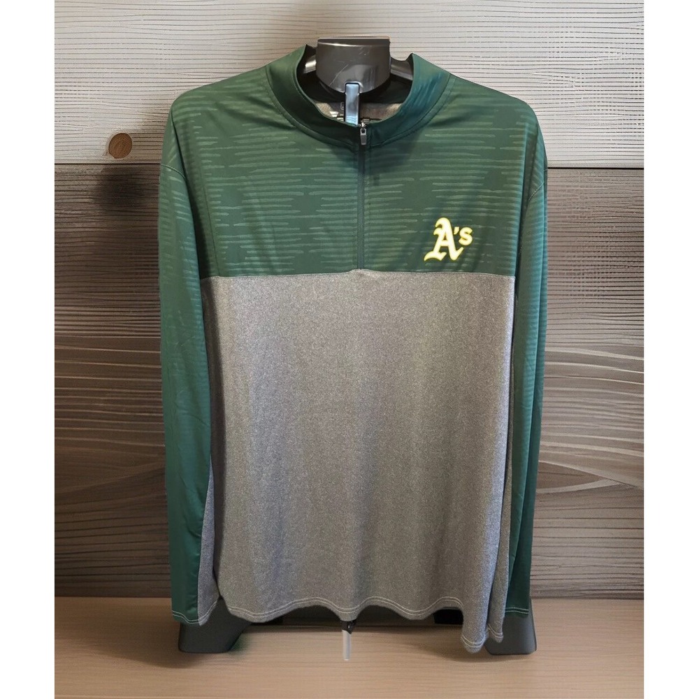 Men's 2XL Fanatics‎ Oakland Athletics Lightweight Performance 1/4 Zip Pullover